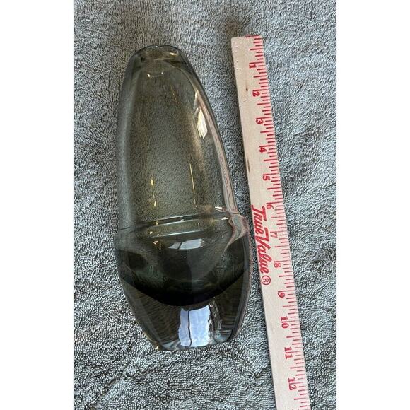 Holmegaard Smoke Art Glass Vase by Per Lutken Danish Classic Piece Unmarked 9” - Picture 8 of 8